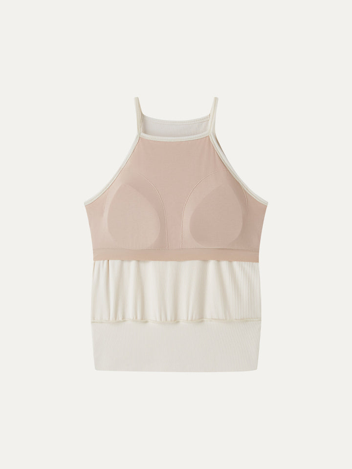 CoolTouch High Square Neck Banded Hem Bra Top