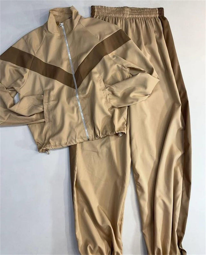 Sport Cardigan Trousers Suit Street Style Suit