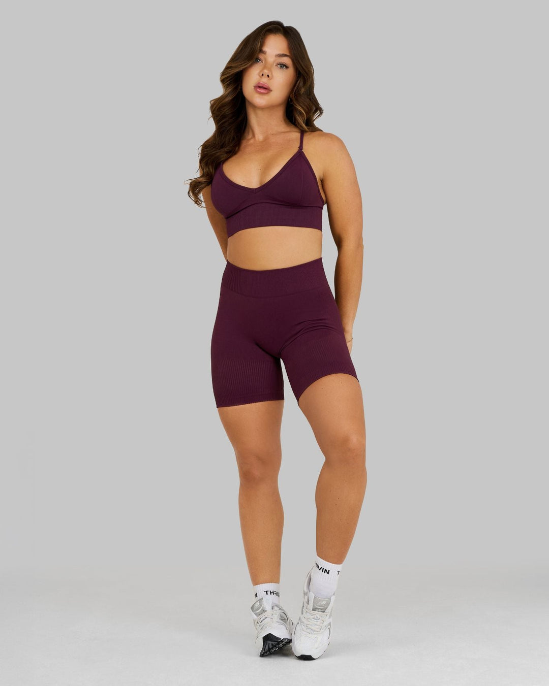 Elevate™ Sculpting Mid Waist Scrunch Shorts | Winter Plum