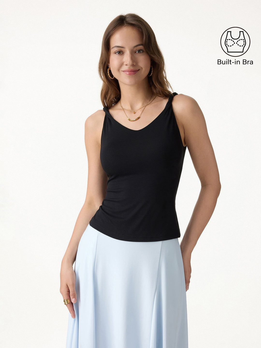 CoolTouch Twisted Strap V-Neck Bra Tank