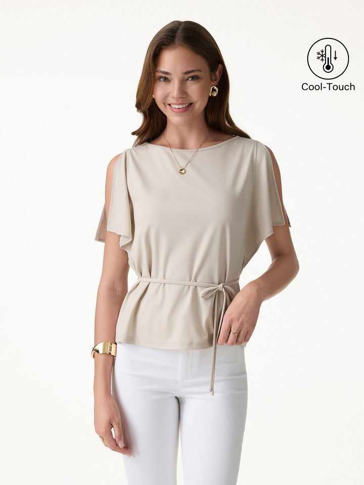 CoolTouch Relaxed Boatneck Self-Tie Top