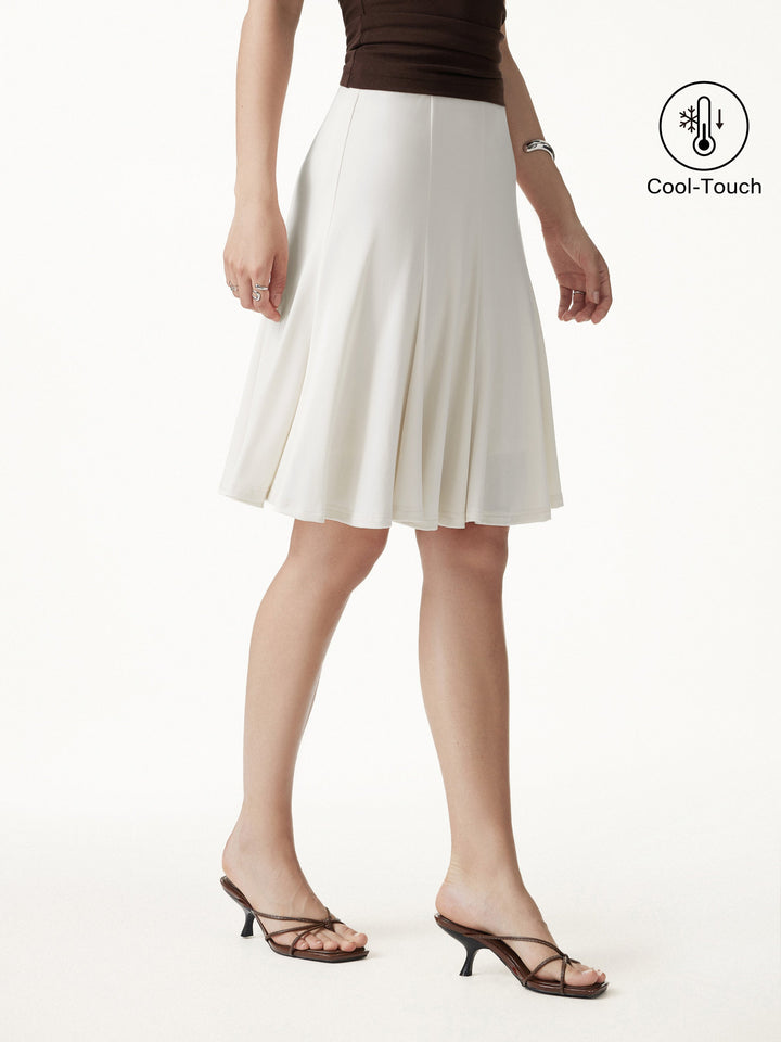 Lyocell Mermaid Hem Knee-Length Skirt