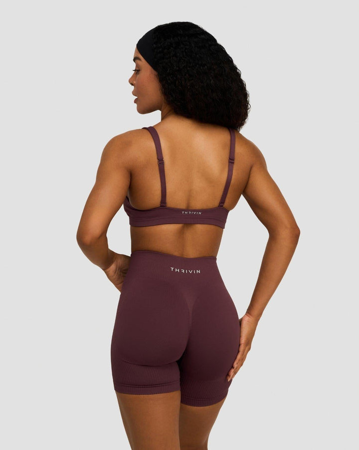 Elevate™ Sculpting Medium Impact Multiway Bra | Dark Mauve