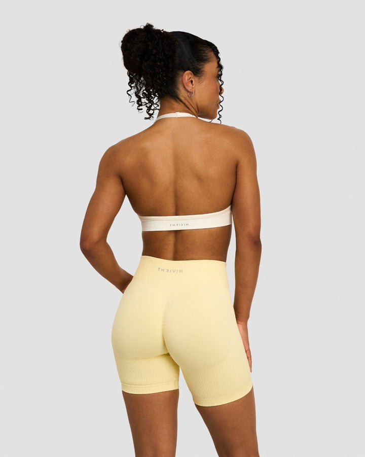 Elevate™ Sculpting Seamless Adjustable Halter Bra | Cream