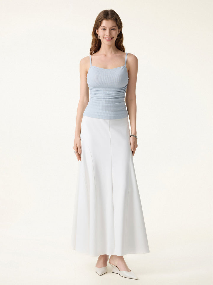Soft Textured Adjustable Spaghetti Bra Tank