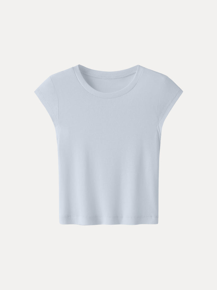 Cotton-Linen Blend Cooling Essential Summer Tee