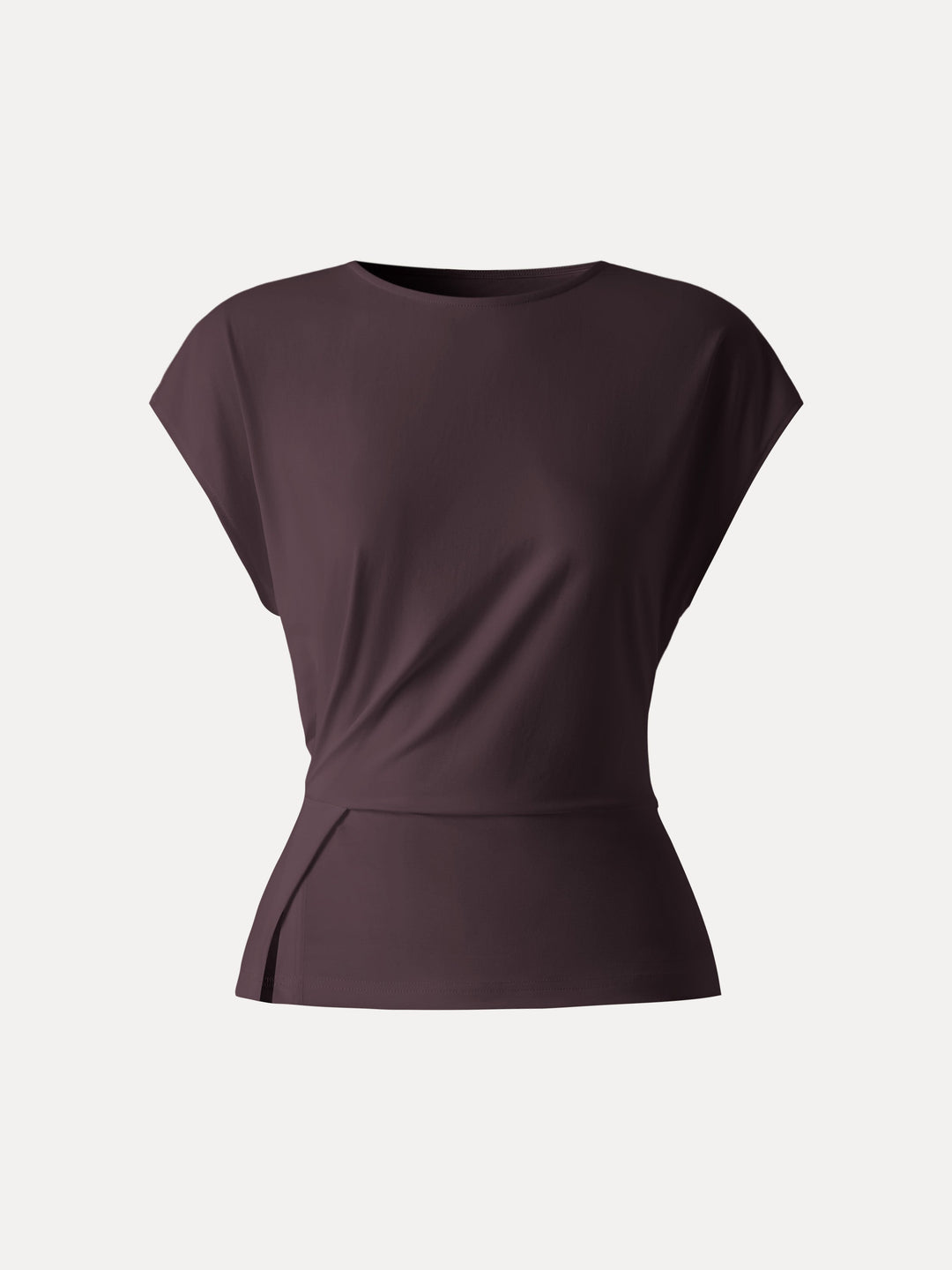 Cooling Ponte Relaxed Round Neck Tucked Top