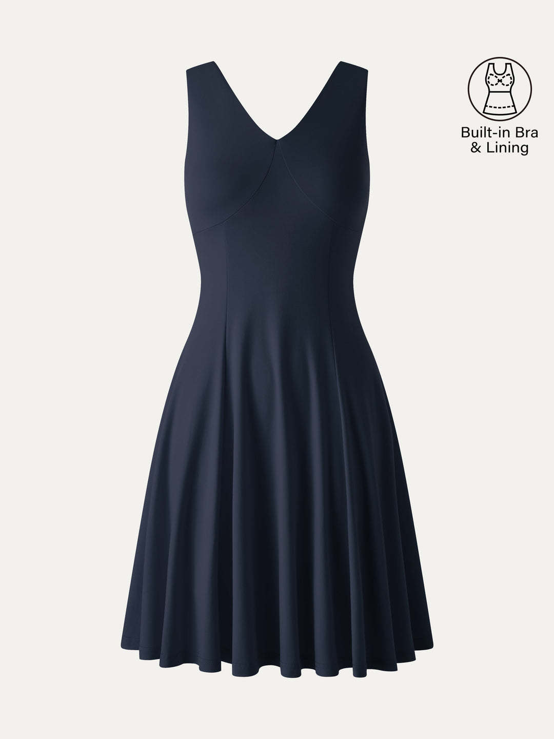 CoolTouch V-Neck Travel Mini Dress with Pockets