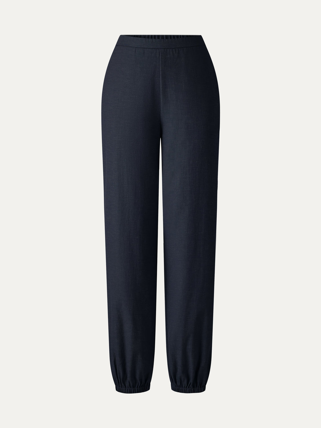 Linen-like High-Rise Balloon Jogger Pants with Pockets