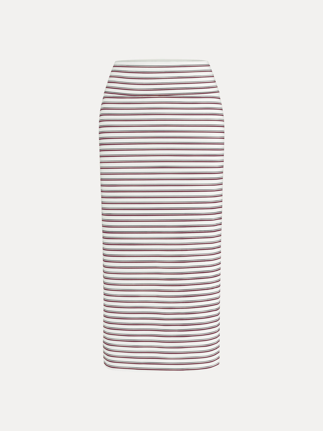 Low Rise Folded Waist Striped Midi Skirt
