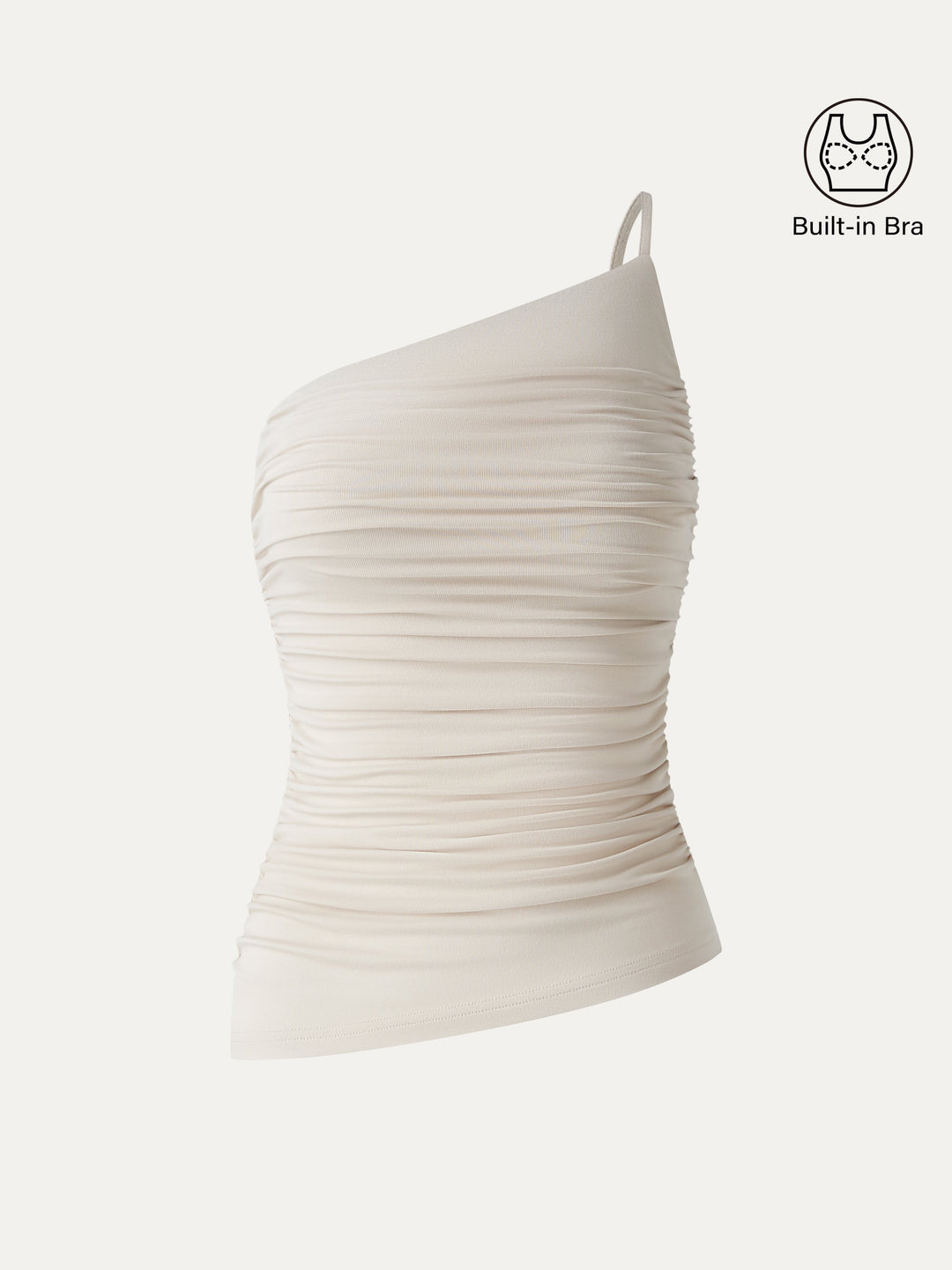 SkinKiss Ruched One Shoulder Asymmetrical Bra Top