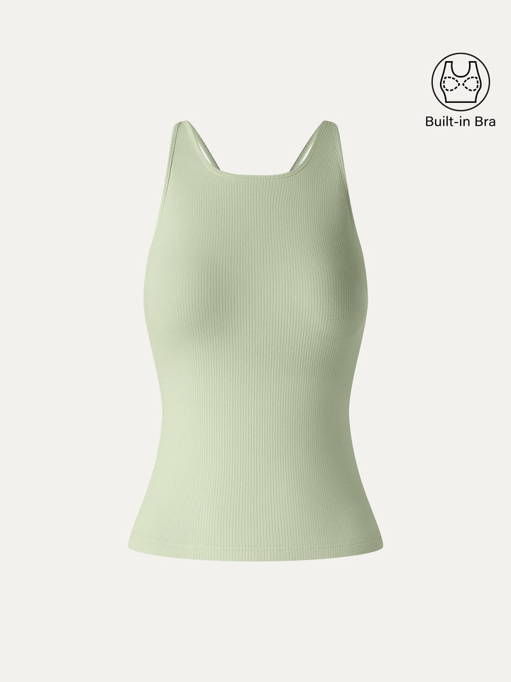 CoolTouch Ribbed Racer Back Bra Tank