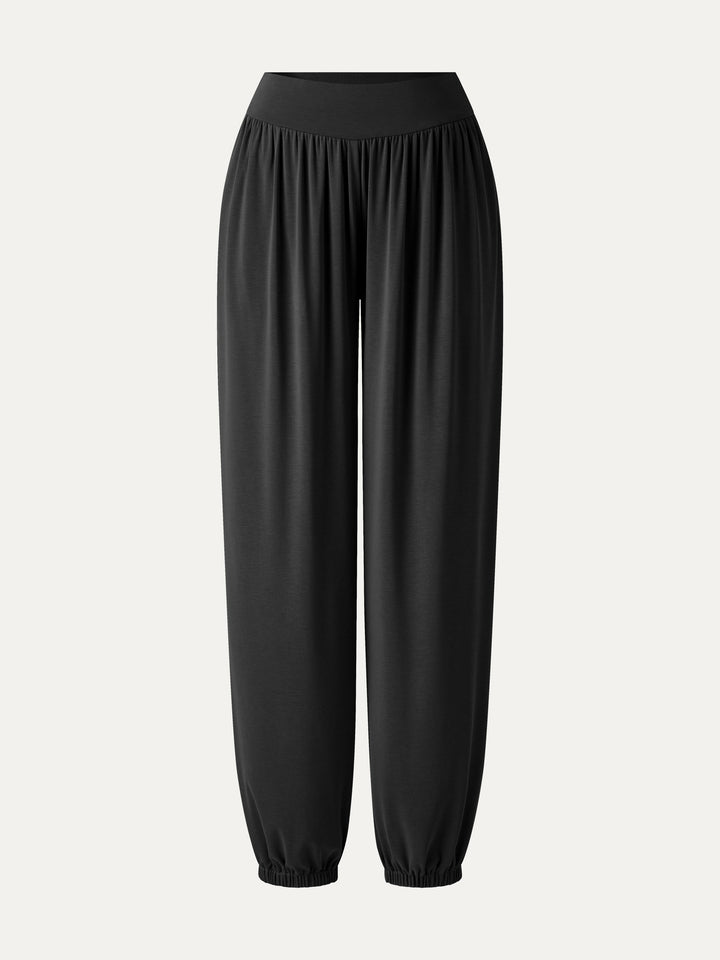 Sandwashed Modal Ultra-Soft High Rise Balloon Pants with Pockets