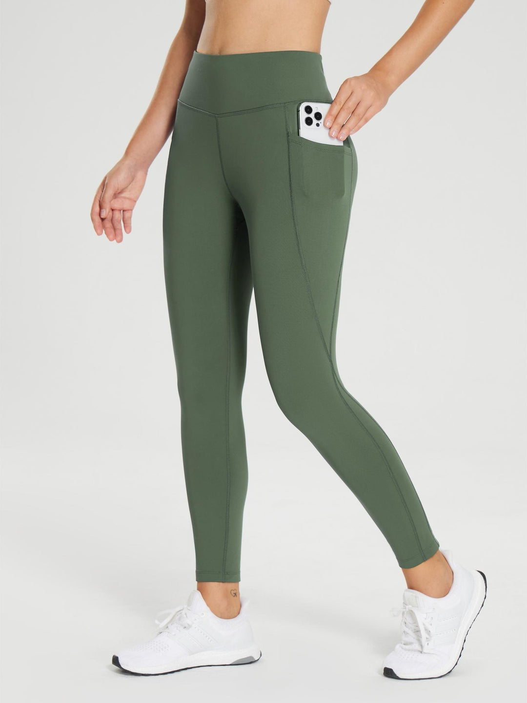 25" Fleece-Lined Cycling Leggings