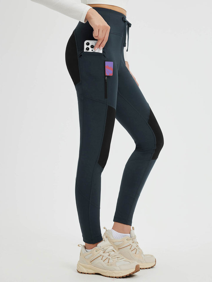 Outdoor Multi-Pocket Slim-Fit Knit Fleece Pants