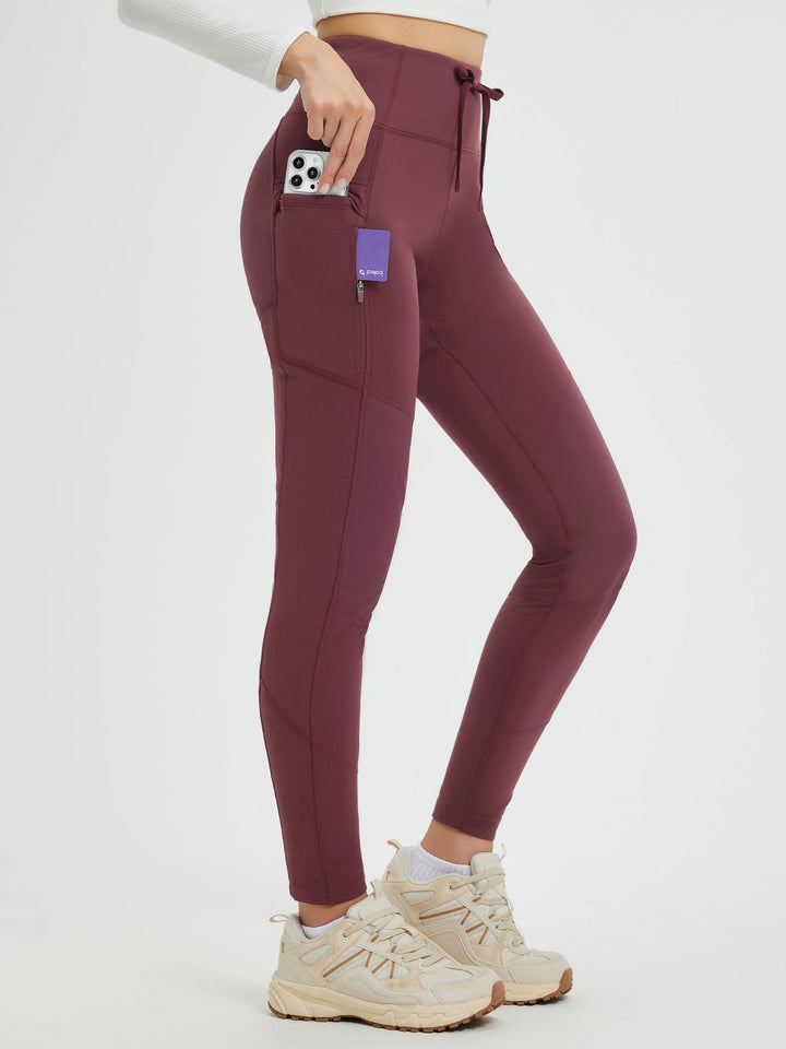 Outdoor Multi-Pocket Slim-Fit Knit Fleece Pants