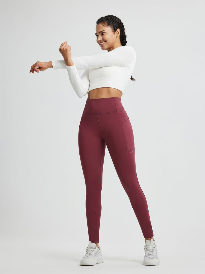 Running Cross Pocket Fleece Tight Leggings