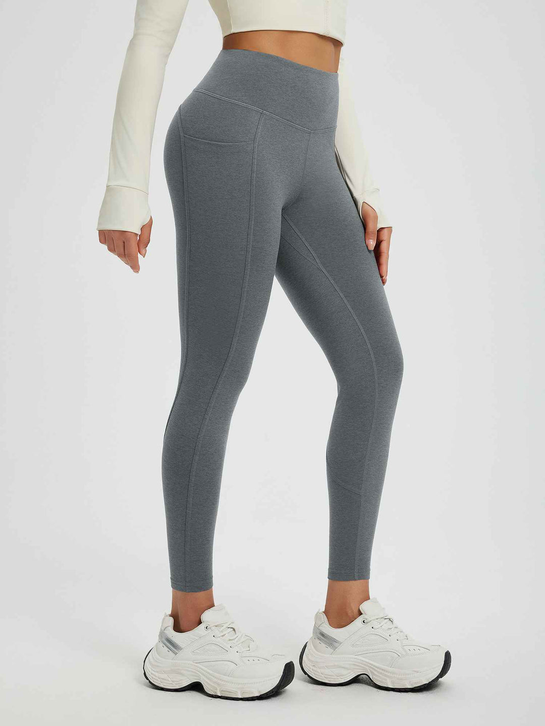 Women’s Yoga Floral Fleece High-Waisted Leggings