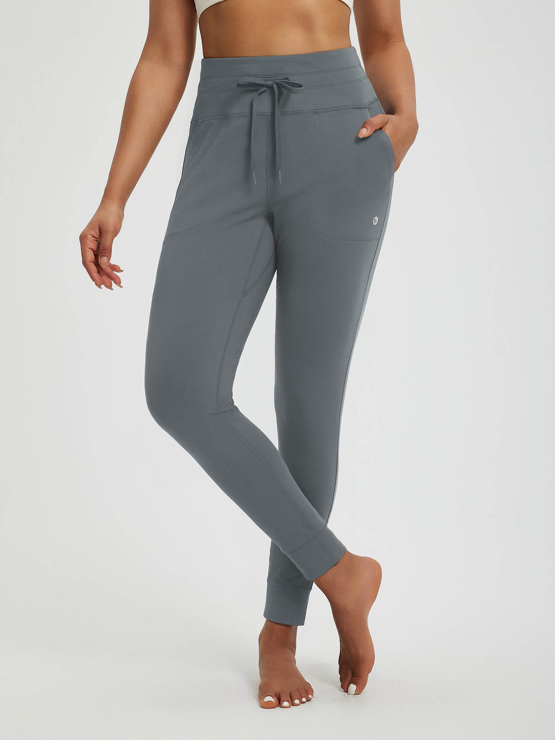 Women’s Yoga Cuffed Fleece High-Waisted Leggings