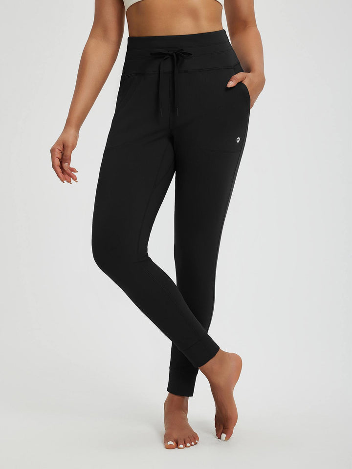 Women’s Yoga Cuffed Fleece High-Waisted Leggings