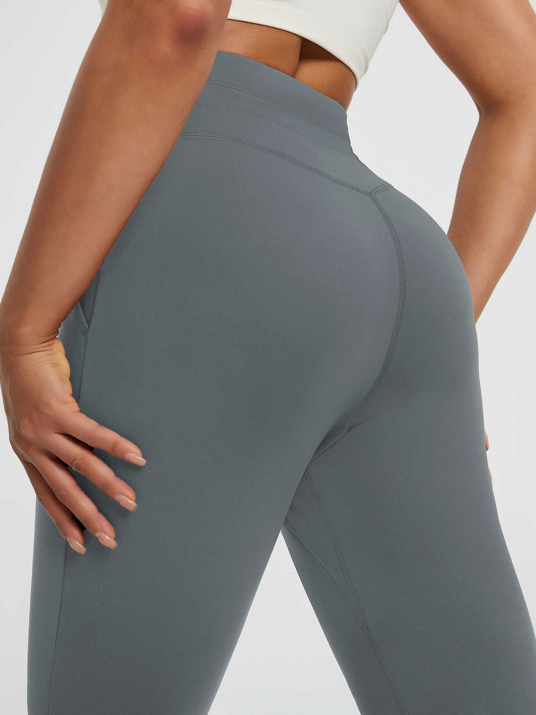 Women’s Yoga Cuffed Fleece High-Waisted Leggings