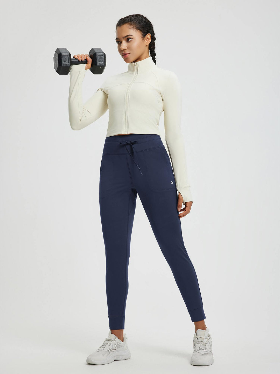 Women’s Yoga Cuffed Fleece High-Waisted Leggings