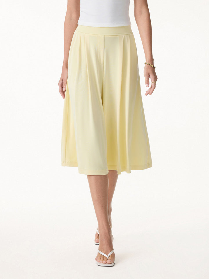 Sandwashed Super Flowy Cropped Palazzo Leg Pant with Pockets
