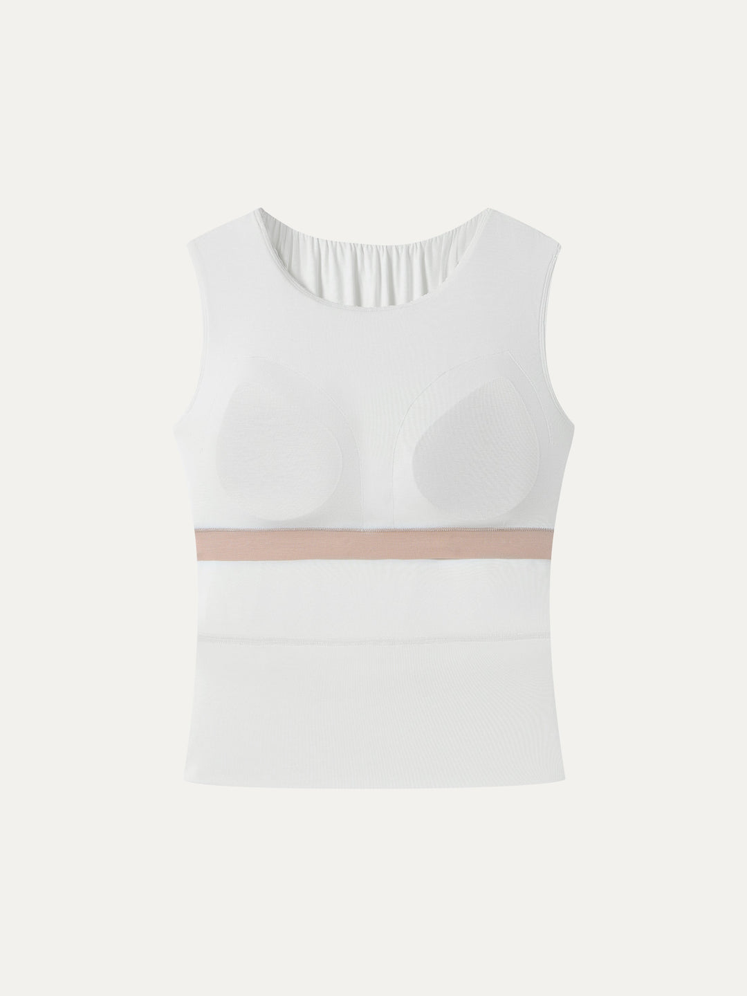 Round Neck Gathered Sleeveless Bra Top