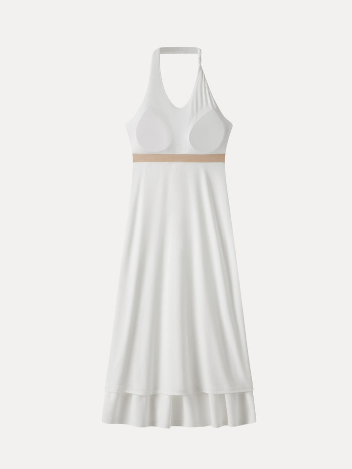 Ponte Halter Neck Open Back Bra Dress