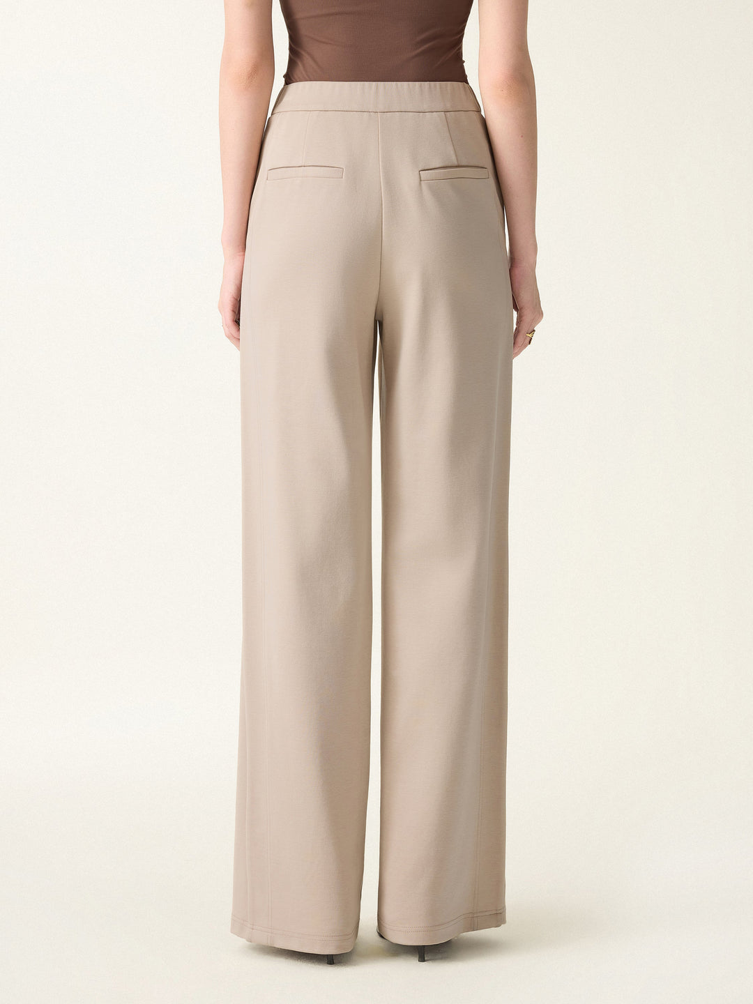 Drapey Mid Rise Wide Leg Pull-on Pant with Pockets