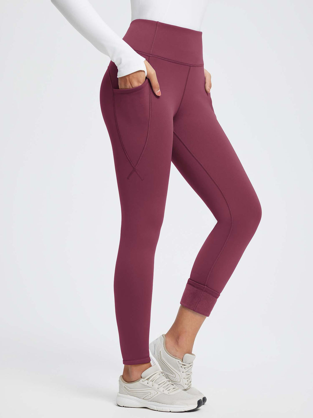 27" Thermal Fleece High-Waist Yoga Leggings