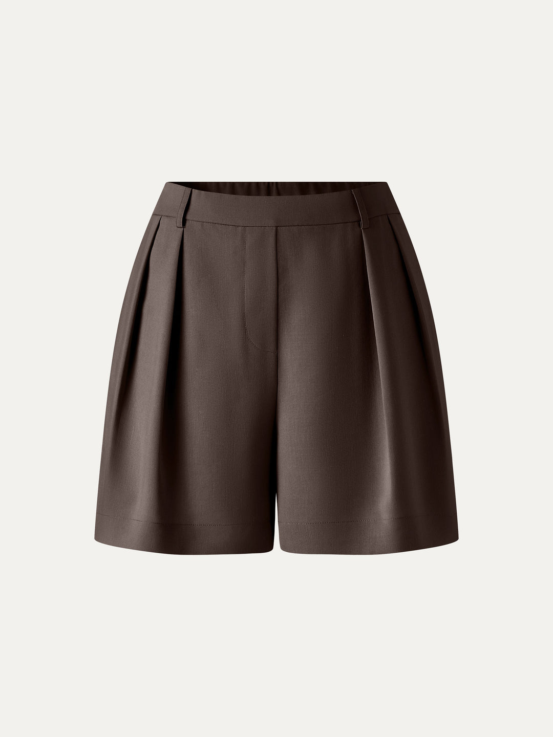 Lyocell-Linen Tailored Shorts with Pockets