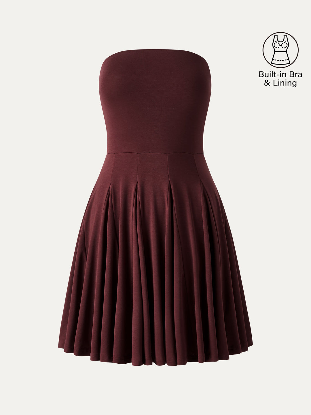 Bandeau Godet Circle Flare Mini Bra Dress
