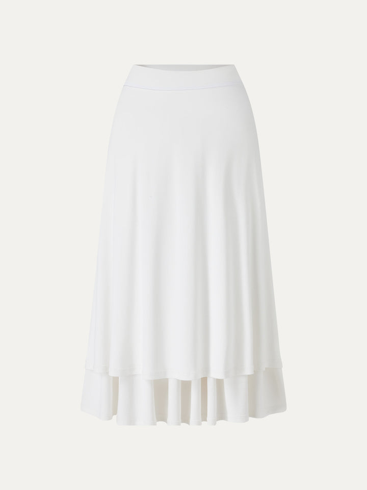SkinKiss Mid Rise Gathered Midi Skirt with Pockets