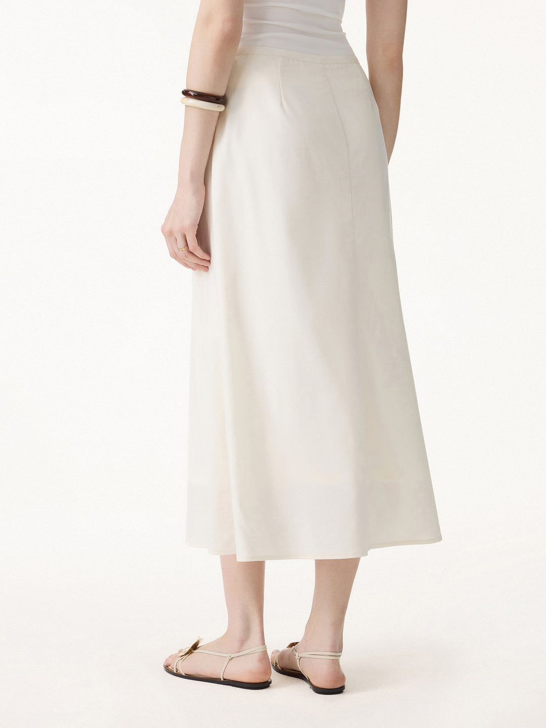 2Pcs Set Reversible Boatneck Top & Maxi Flared Pull-On Skirt