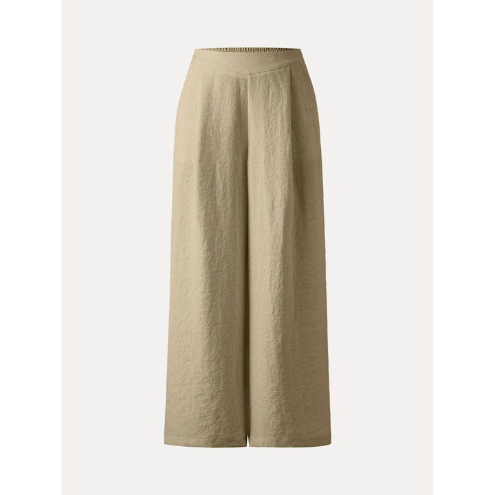 Breezy Linen-Like Mid Rise Wide Leg Pant with Pockets
