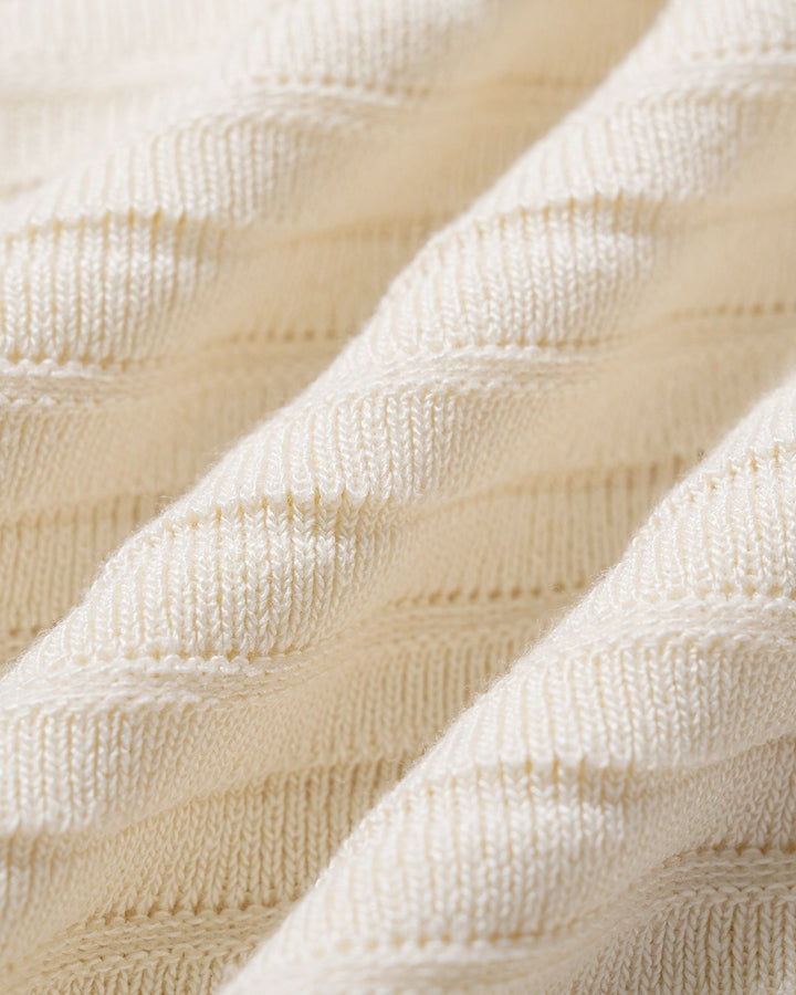 Apricot Mandarin Collar Mini Sweater Dress