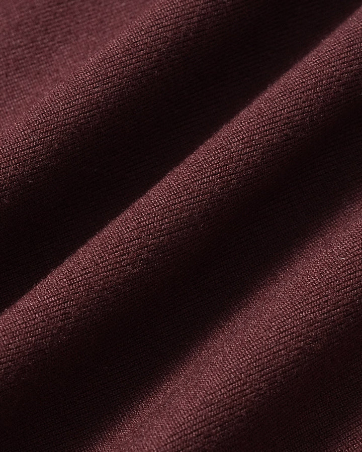 Wine Red Boat Neck Tunic Maxi Dress