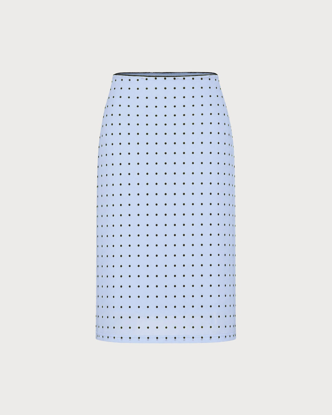 Blue Polka Dot Splicing A-Line Skirt