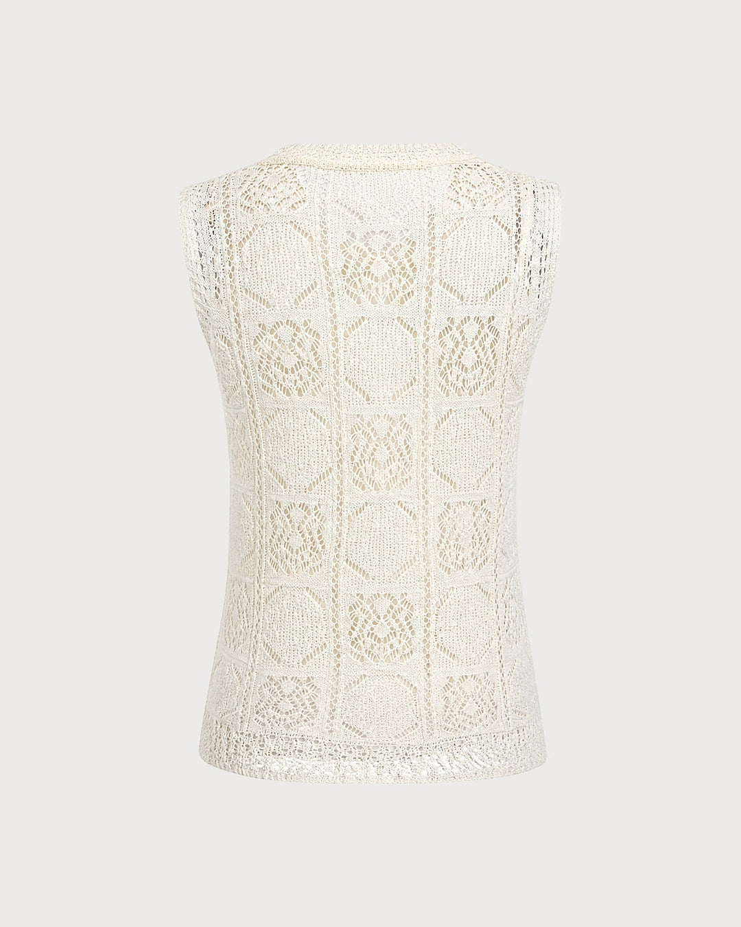 Apricot Round Neck Textured Knit Sweater