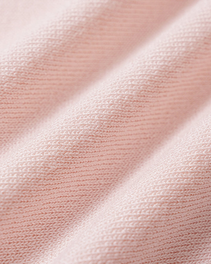 Pink U Neck Textured Knit Sweater