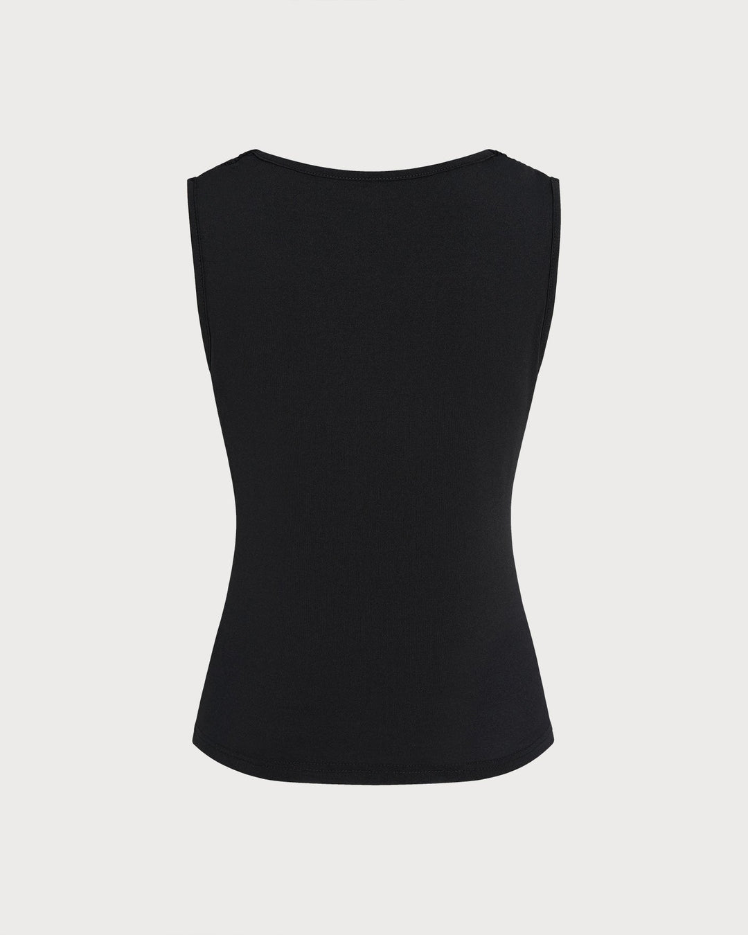 Black Cowl Neck Sleeveless Tank Top