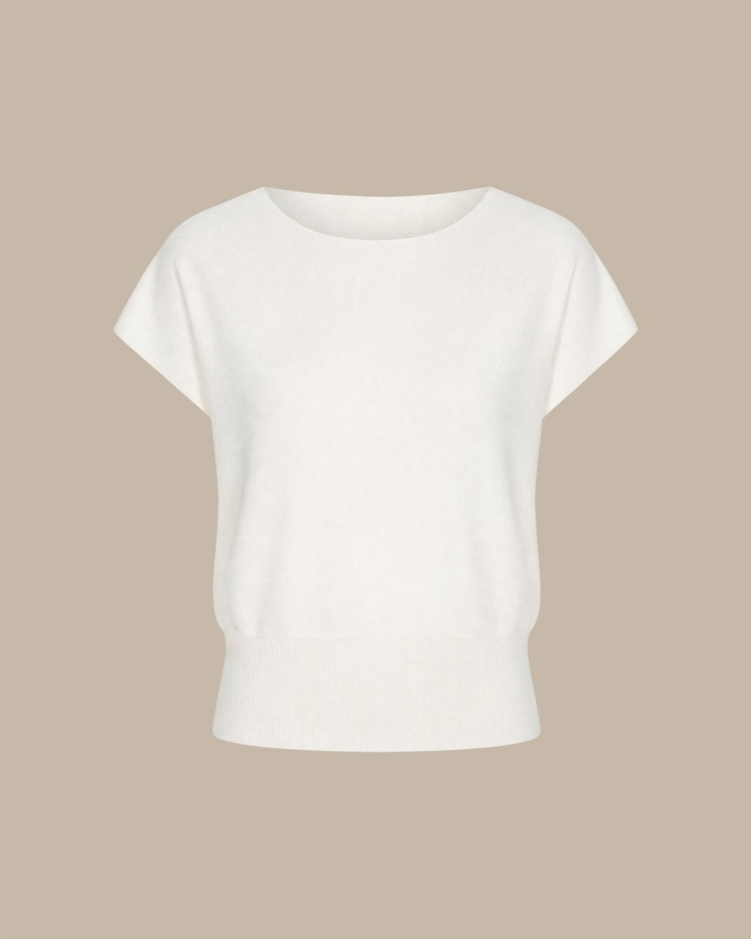 White Solid Drop Shoulder Sweater