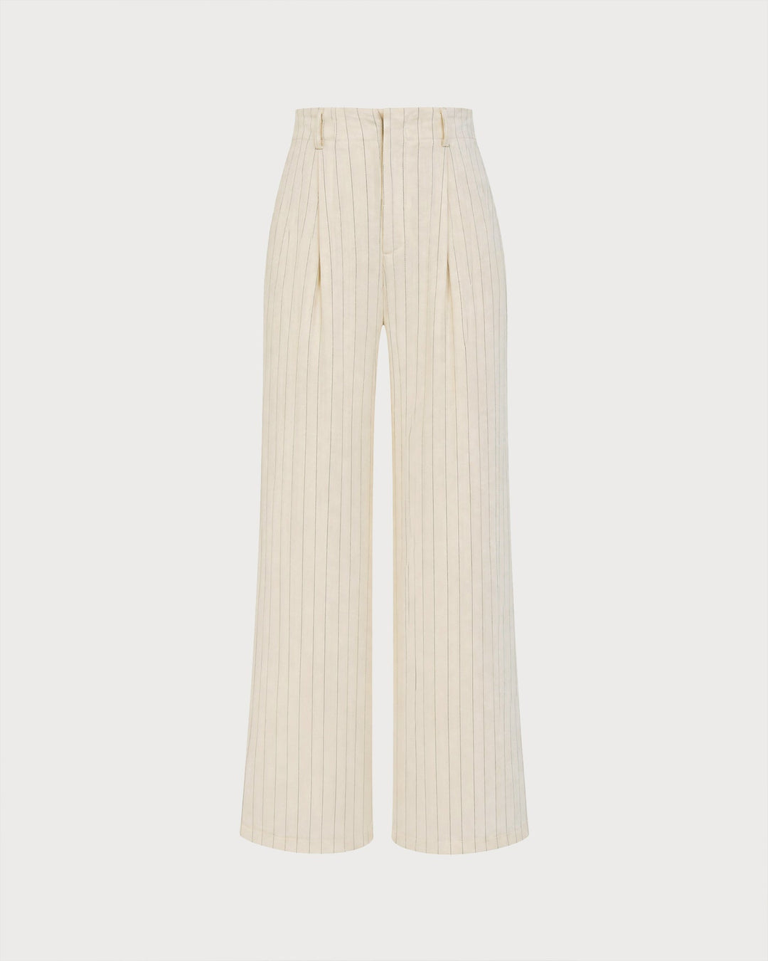 Apricot Elastic Waist Pockets Straight Pants