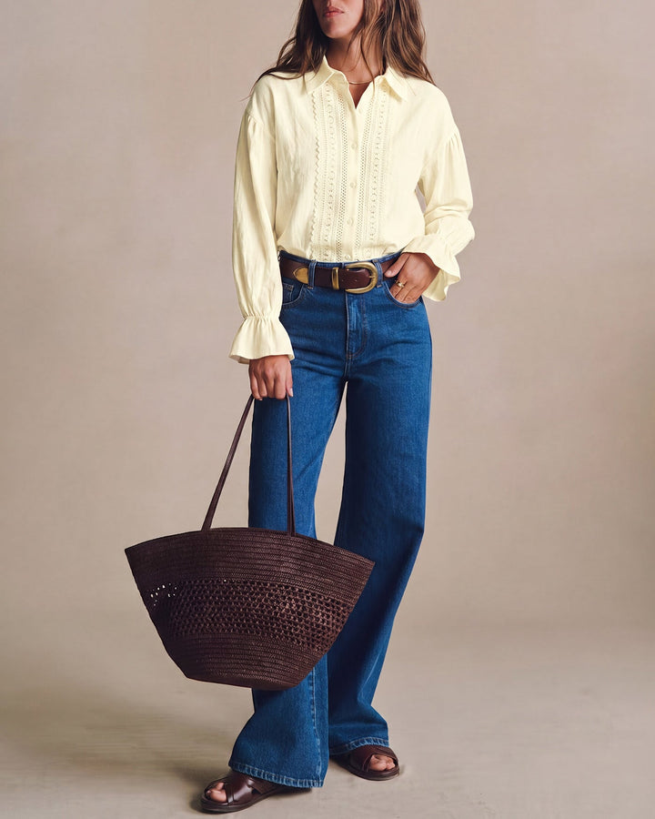 Apricot Long Sleeve Button Shirt