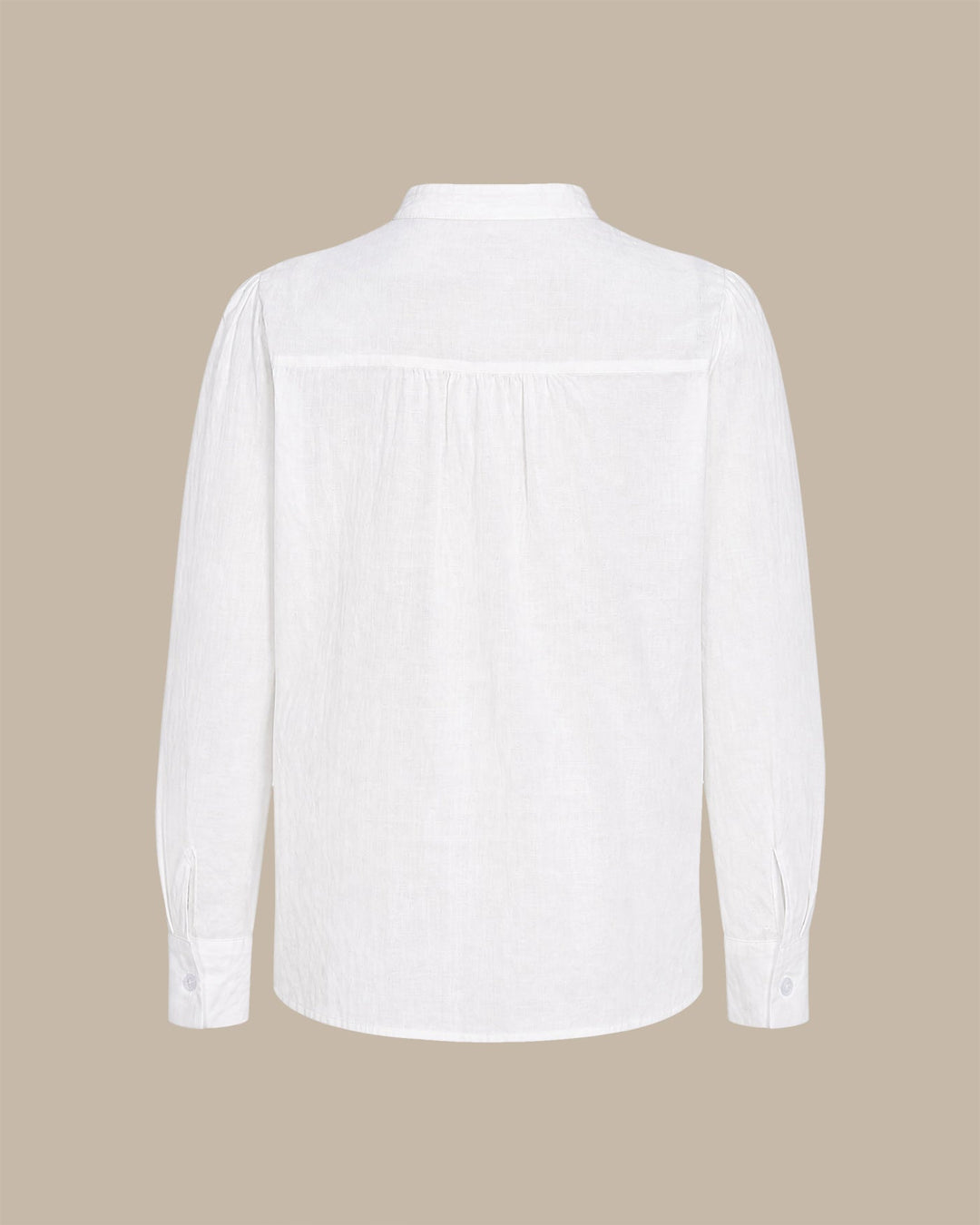 White V Neck Textured Button Shirt