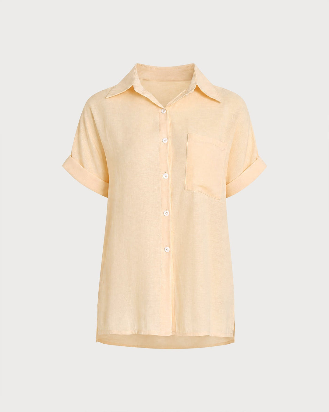 Apricot Short Sleeve Button Shirt