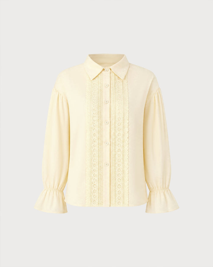 Apricot Long Sleeve Button Shirt