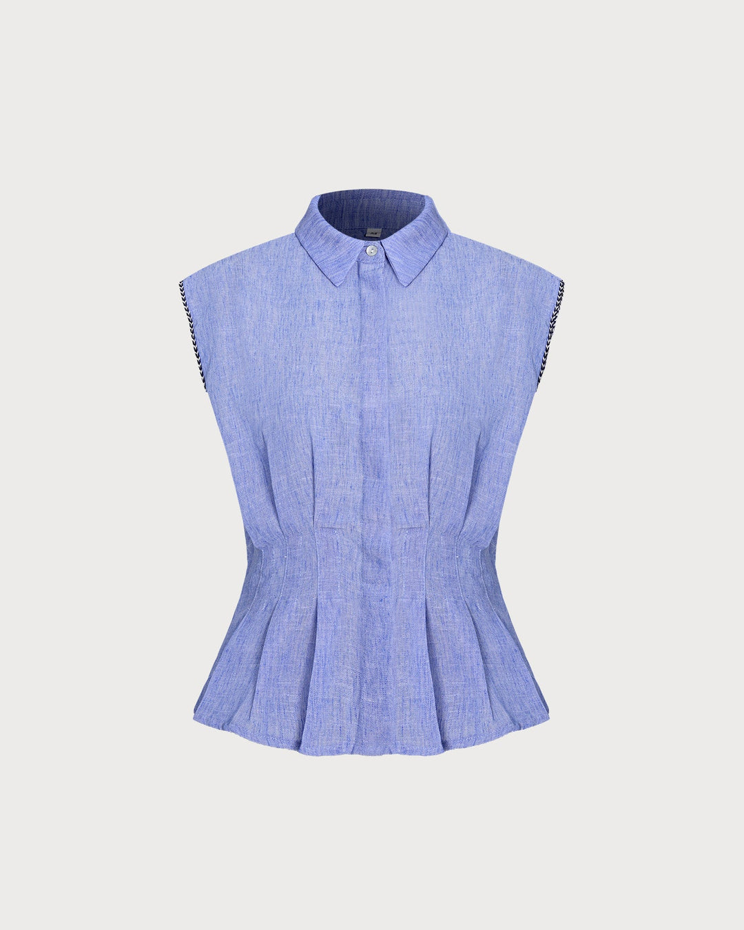 Blue Collar Ruched Button Tank Top