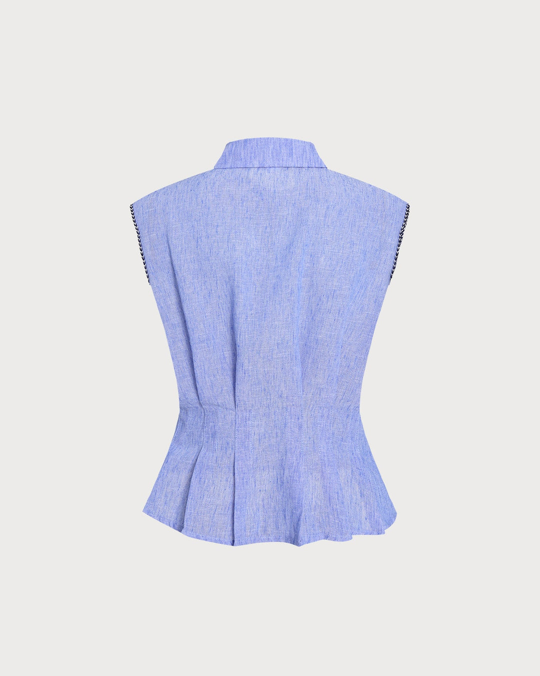 Blue Collar Ruched Button Tank Top